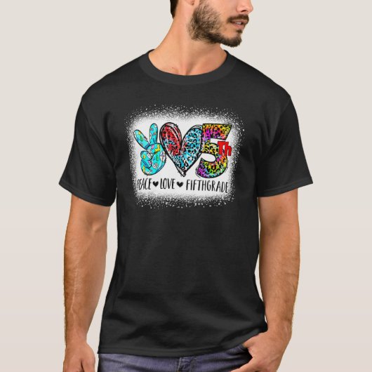 ピースラブ5年生新学期チーム5thグラ tシャツ (正面)