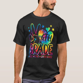 ピースラブ6年生新学期チーム6thグラ tシャツ