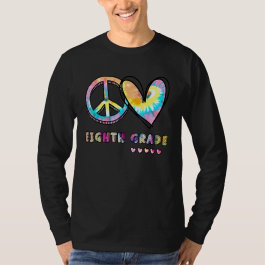 ピースラブ8年生絞り染め先生 Tシャツ (正面)
