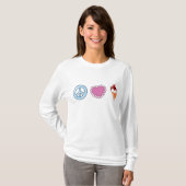 ピースラブ&アイスクリーム Tシャツ (正面フル)