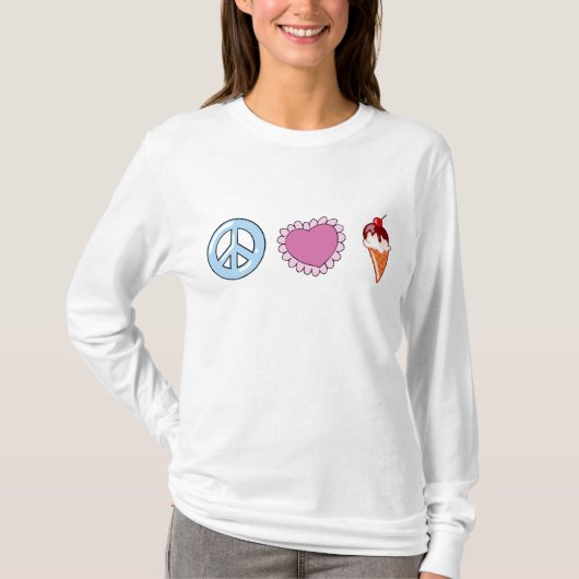 ピースラブ&アイスクリーム Tシャツ (正面)