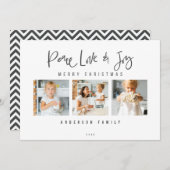 ピースラブ&ジョイメリークリスマス写真 シーズンカード (正面/裏面)