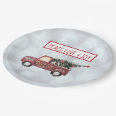 ピースラブ&ジョイヴィンテージトイトラック ペーパープレート (アングル)