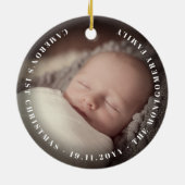 ピースラブ&ジョイ葉デコフレームフォトホリデー セラミックオーナメント (裏面)