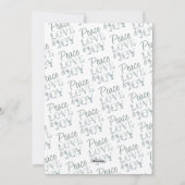 ピースラブ&ジョイ装飾タイポグラフィクリスマス シーズンカード (裏面)