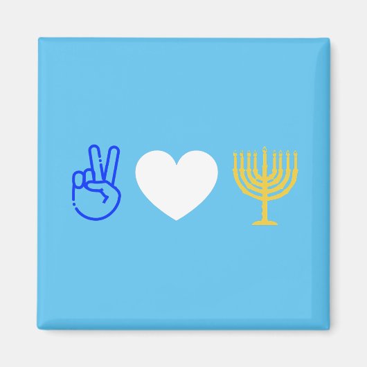 ピースラブ&ハヌカー磁石 マグネット (正面)