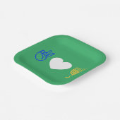 ピースラブ&ハヌカー紙プレート ペーパープレート (傾斜あり)