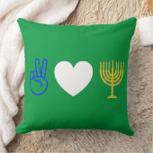 ピースラブ&ハヌカー装飾用クッション クッション (ブランケット)