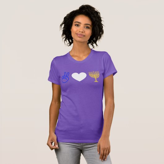 ピースラブ&ハヌカーTシャツ Tシャツ (正面フル)