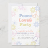 ピースラブ&パーティー1st誕生日 招待状 (正面)