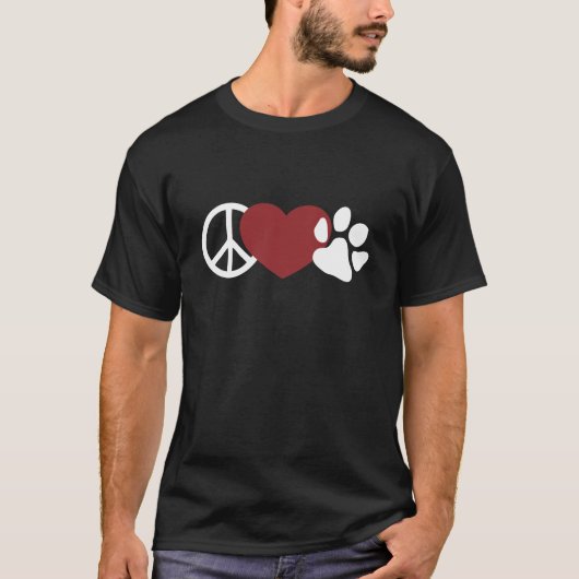 ピースラブ – (ピンク)ポー Tシャツ (正面)
