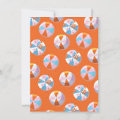 ピースラブ&プールパーティー誕生日ヒッピー 招待状 (裏面)