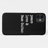 ピースラブ&ベースギターミュージシャンギタリス Case-Mate iPhoneケース (裏面(横))