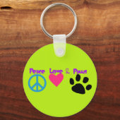 ピースラブ&ポーズ キーホルダー (正面)