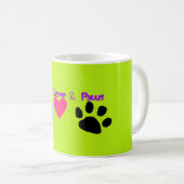 ピースラブ&ポーズ コーヒーマグカップ (正面右)
