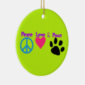 ピースラブ&ポーズ セラミックオーナメント (右)