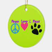 ピースラブ&ポーズ セラミックオーナメント (左)