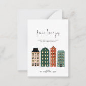 ピースラブ&モダンジョークリスマスタウンホリデー ノートカード (正面)