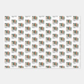 ピースラブ&モダンジョークリスマスタウンホリデー ラッピングペーパーシート (正面3)