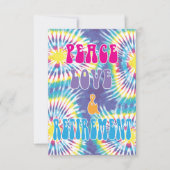 ピースラブ&リタイアメントパーティの招待状 招待状 (正面)