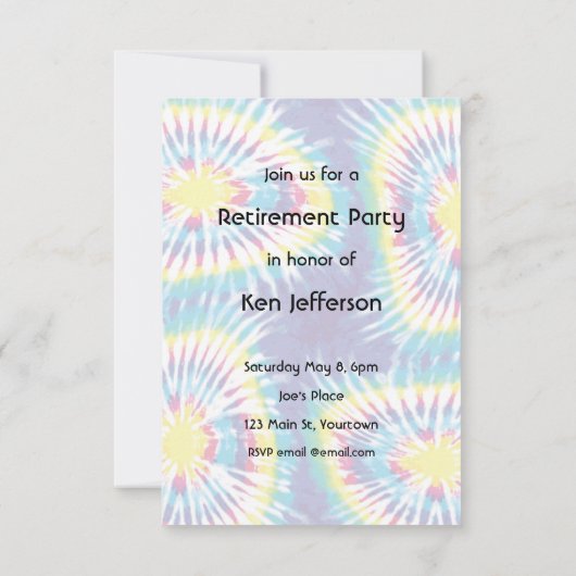 ピースラブ&リタイアメントパーティの招待状 招待状 (裏面)