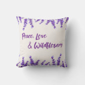 ピースラブ&ワイルドフラワーズ装飾用クッション クッション (正面)