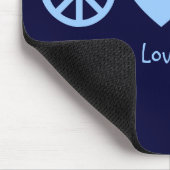 ピースラブ&自転車マウスパッド マウスパッド (コーナー)