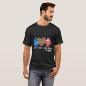 ピースラブCPRインストラクターCPRトレーナーCPR指示 Tシャツ (正面フル)