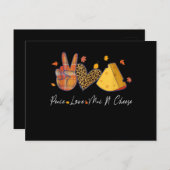 ピースラブMacNチーズハロウィンサンクスギビング シーズンポストカード (正面/裏面)