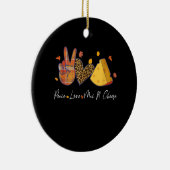 ピースラブMacNチーズハロウィンサンクスギビング セラミックオーナメント (右)