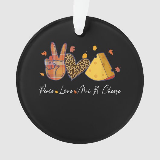 ピースラブMacNチーズハロウィーン感謝祭 オーナメント (正面)