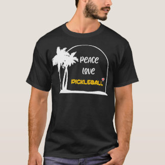 ピースラブpickleballデギタルデザイン6 tシャツ