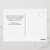 ピースラブPTフィジカルセラピーカスタム金ゴールド 箔シーズンポストカード (裏面)