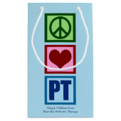 ピースラブPT物理パーソナライズされたセラピスト スモールペーパーバッグ (裏面)