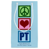 ピースラブPT物理パーソナライズされたセラピスト スモールペーパーバッグ (正面)