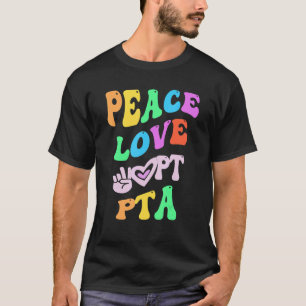 ピースラブPTAレトロ親先生協会Gr Tシャツ