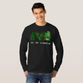 ピースラブSt patricks dayアイリッシュラッキーCシャムロック Tシャツ (正面フル)