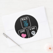 ピースラブX線放射線医学 ラウンドシール (封筒)