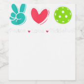 ピースラヴおもしろいピックボールコート遊ラヴィズPickl ワインラベル (シングルラベル)