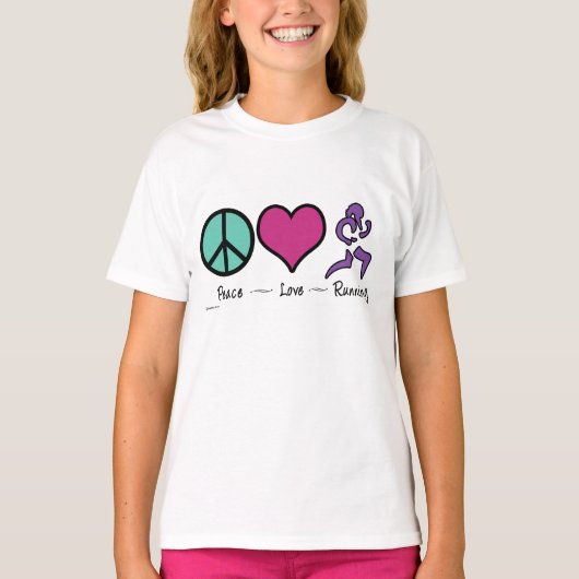 ピースラヴランニングィーズ Tシャツ (正面)