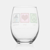 ピースラヴ実在エステートキュートカスタム不動産仲介業者 ステムなしワイングラス (裏面)