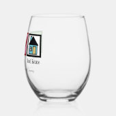 ピースラヴ実在エステートキュートカスタム不動産仲介業者 ステムなしワイングラス (左)