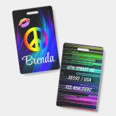 ピースリップラベル バッジ (正面＆裏面)