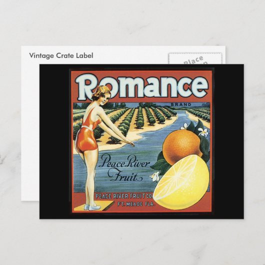ピースリバー果実会社クレートラベル ポストカード (正面/裏面)