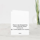 ピースリリーの花のグリーティングカード カード (裏面)