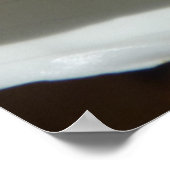 ピースリリーエレガントホワイトフローラ ポスター (角)