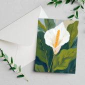 ピースリリー絵を描フラワー ポストカード