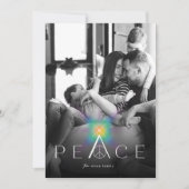 ピースレインボーグロータイポグラフィミニマル写真 シーズンカード (正面)