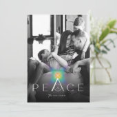 ピースレインボーグロータイポグラフィミニマル写真 シーズンカード (スタンド正面)