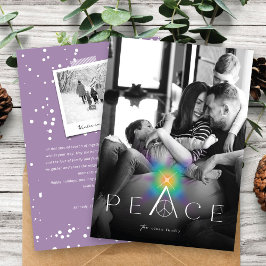 ピースレインボーグロータイポグラフィミニマル写真 シーズンカード